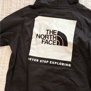 The North Face Black Hoodie with White Logo Tag